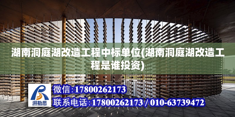 湖南洞庭湖改造工程中标单位(湖南洞庭湖改造工程是谁投资)