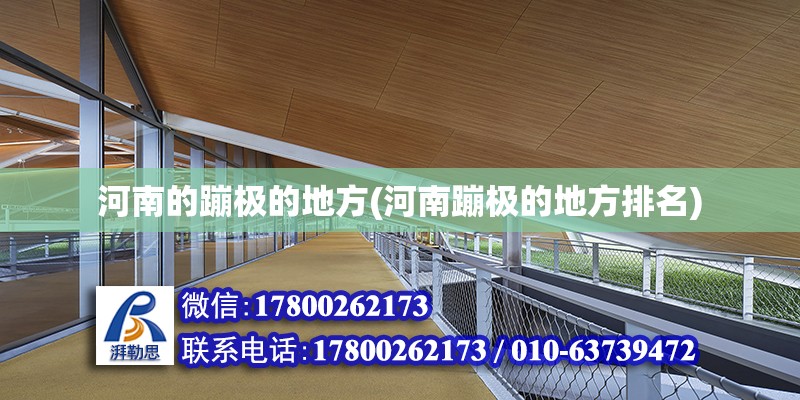 河南的蹦极的地方(河南蹦极的地方排名) 钢结构玻璃栈道施工