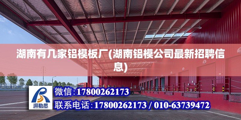 湖南有几家铝模板厂(湖南铝模公司最新招聘信息) 结构工业钢结构设计