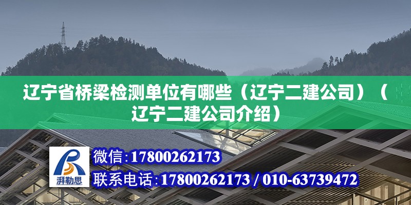 辽宁省桥梁检测单位有哪些（辽宁二建公司）（辽宁二建公司介绍） 钢结构跳台设计