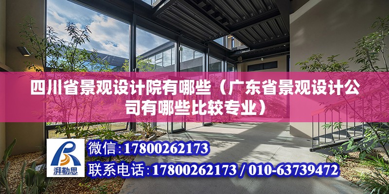 四川省景观设计院有哪些（广东省景观设计公司有哪些比较专业）