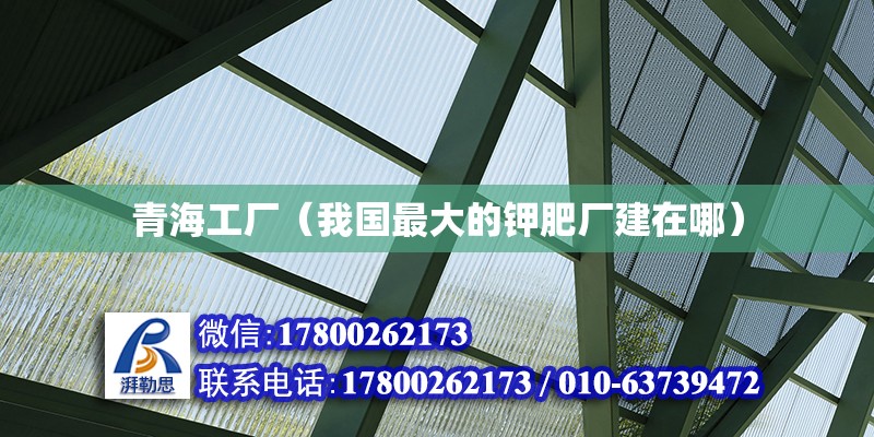 青海工厂（我国最大的钾肥厂建在哪） 结构地下室施工