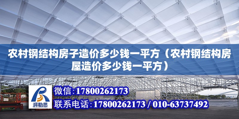 农村钢结构房子造价多少钱一平方（农村钢结构房屋造价多少钱一平方）