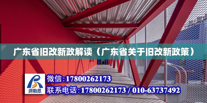 广东省旧改新政解读（广东省关于旧改新政策）