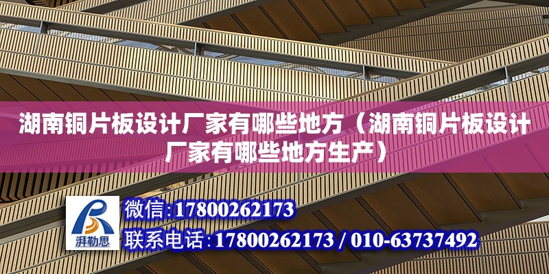 湖南铜片板设计厂家有哪些地方（湖南铜片板设计厂家有哪些地方生产）