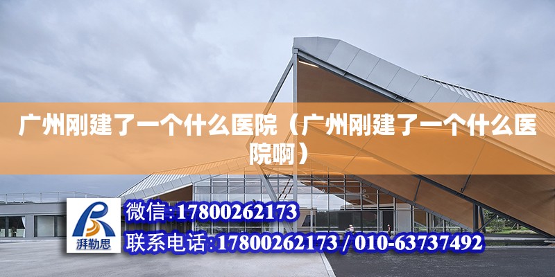 广州刚建了一个什么医院（广州刚建了一个什么医院啊）