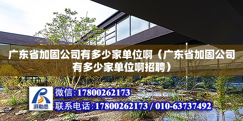 广东省加固公司有多少家单位啊（广东省加固公司有多少家单位啊招聘） 钢结构网架设计