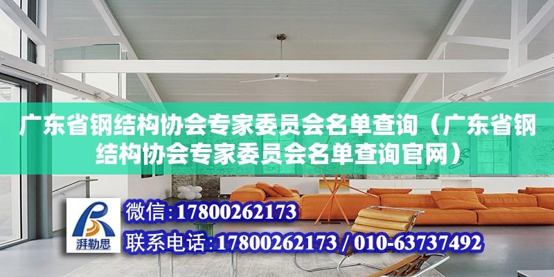 广东省钢结构协会专家委员会名单查询（广东省钢结构协会专家委员会名单查询官网）