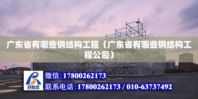 广东省有哪些钢结构工程（广东省有哪些钢结构工程公司） 钢结构网架设计