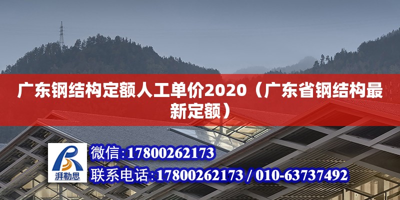 广东钢结构定额人工单价2020（广东省钢结构最新定额） 钢结构网架设计