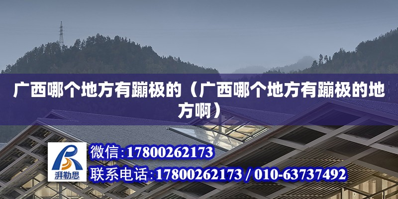 广西哪个地方有蹦极的（广西哪个地方有蹦极的地方啊） 钢结构网架设计