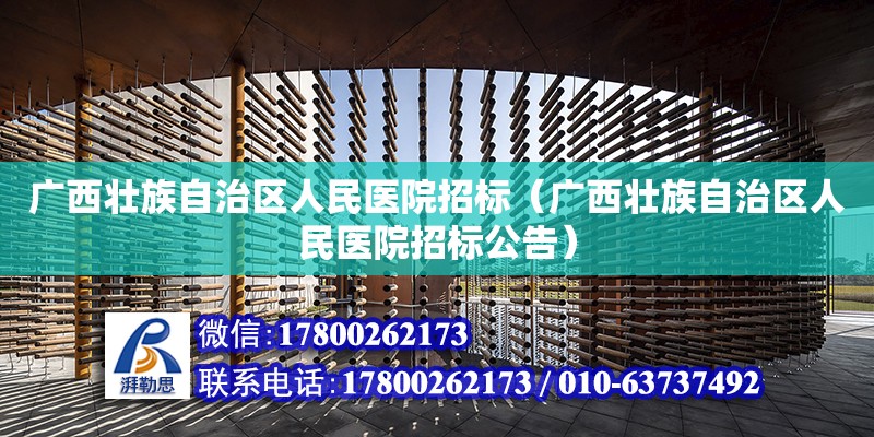 广西壮族自治区人民医院招标（广西壮族自治区人民医院招标公告）