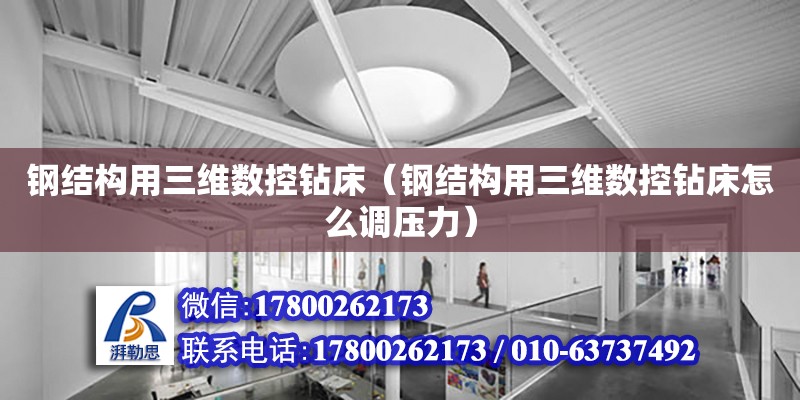 钢结构用三维数控钻床（钢结构用三维数控钻床怎么调压力） 结构工业钢结构设计