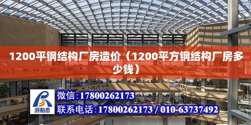 1200平钢结构厂房造价（1200平方钢结构厂房多少钱） 钢结构跳台设计