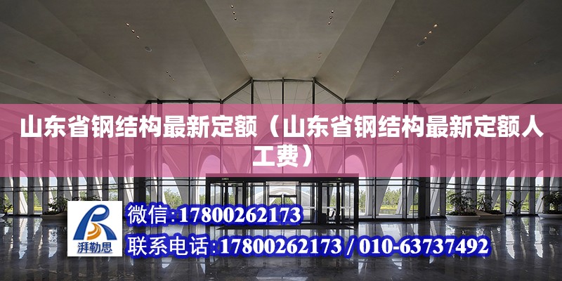 山东省钢结构最新定额（山东省钢结构最新定额人工费）