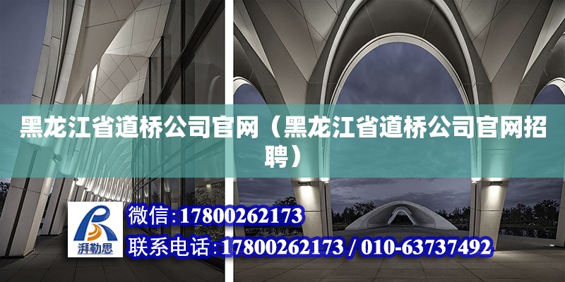 黑龙江省道桥公司官网（黑龙江省道桥公司官网招聘）