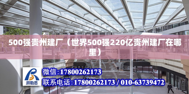 500强贵州建厂（世界500强220亿贵州建厂在哪里）