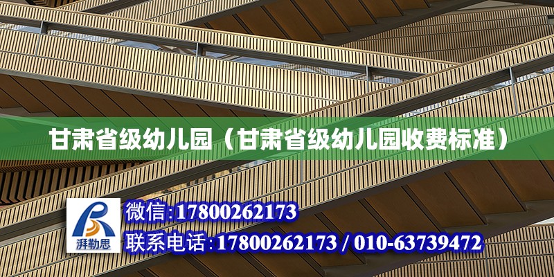 甘肃省级幼儿园（甘肃省级幼儿园收费标准） 钢结构网架设计