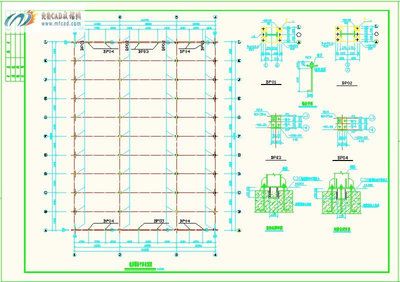 二层钢结构框架图cad（二层钢结构框架图cad资源） 结构框架施工 第5张