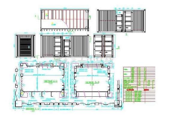 钢结构集装箱房的结构图