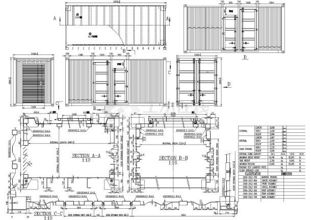 钢结构集装箱房的结构图