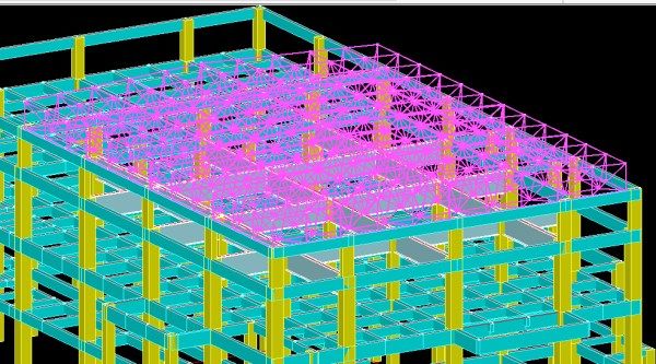 3d3s网架整体建模（cad模型转换）