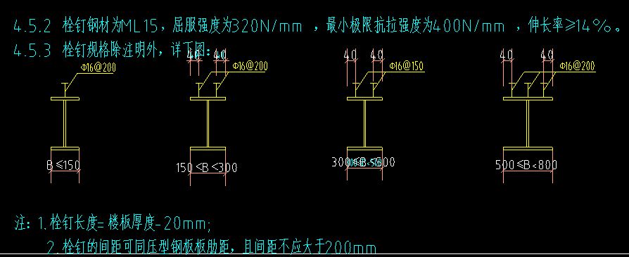 钢结构栓钉间距（钢结构中栓钉的间距要求）