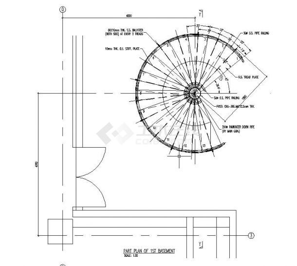 螺旋楼梯施工图 钢结构钢结构螺旋楼梯施工 第1张