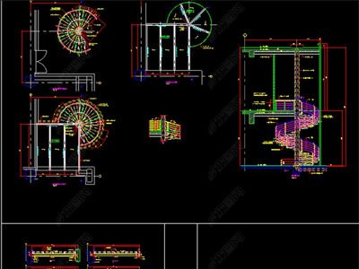 螺旋楼梯施工图 钢结构钢结构螺旋楼梯施工 第5张