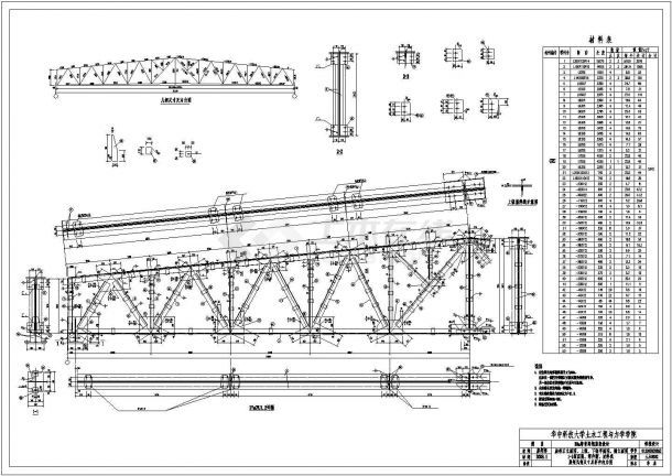 三角形钢屋架施工图