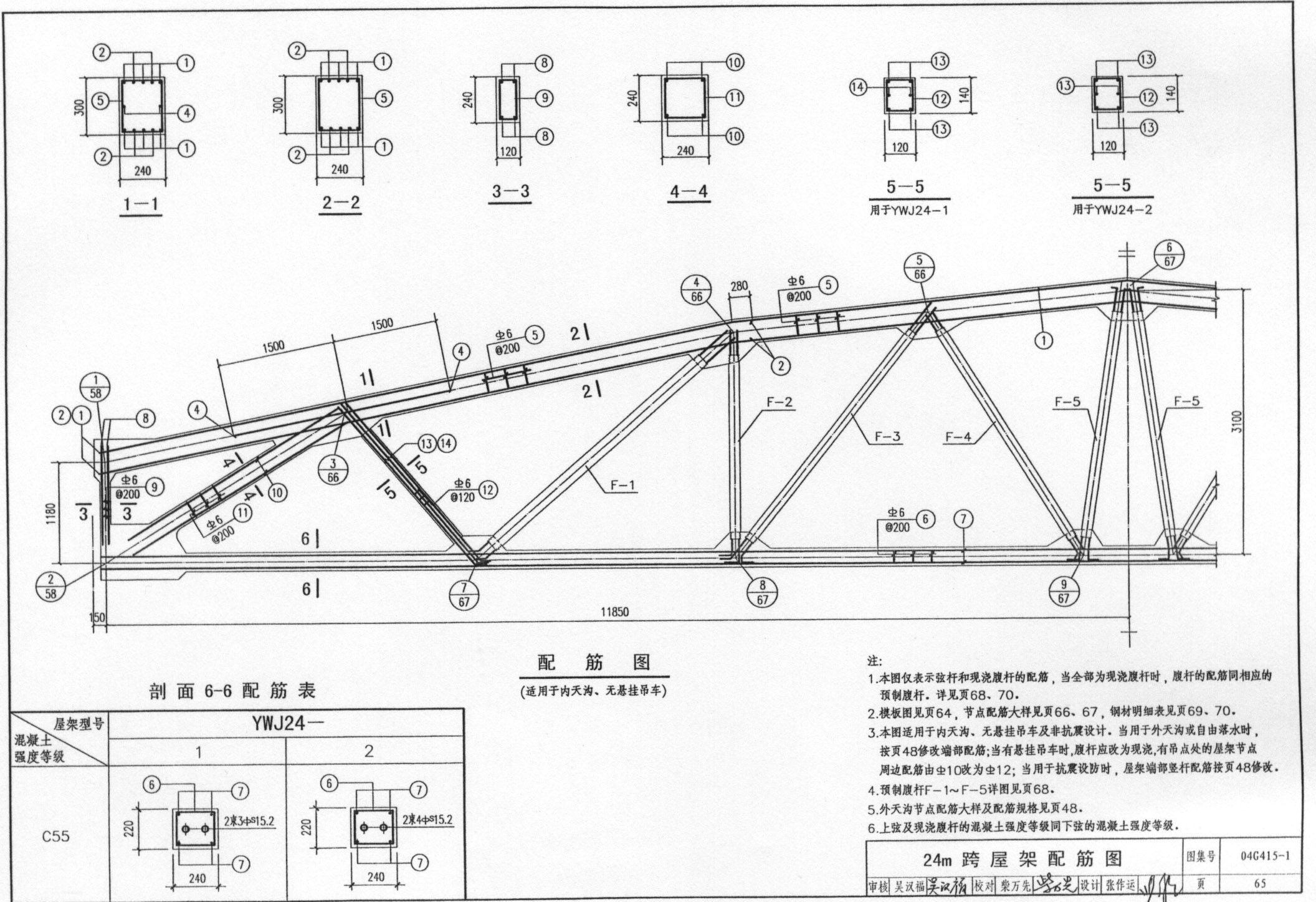 三角形钢屋架施工图