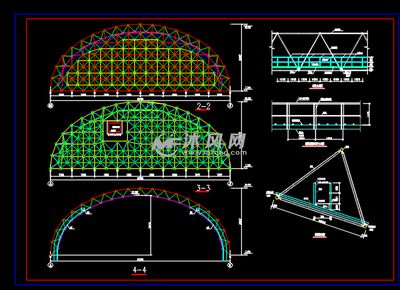 煤棚网架设计图纸怎么画的（煤棚网架设计图纸怎么绘制） 结构工业钢结构施工 第3张