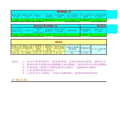 粘钢加固工程量计算方法表格