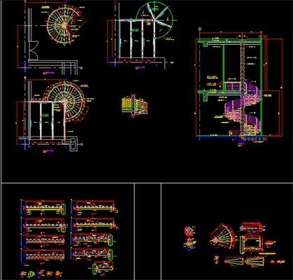 螺旋楼梯施工图纸图片及价格