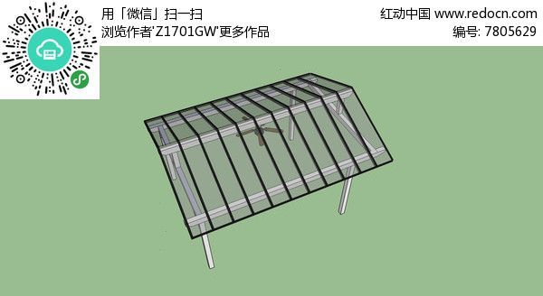 屋顶架子图（屋顶架子图设计） 钢结构钢结构停车场施工 第1张