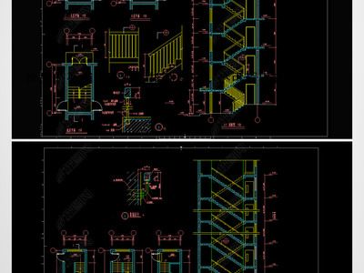 一楼上二楼楼梯设计图CAD（楼梯设计cad图纸资源） 结构机械钢结构施工 第5张