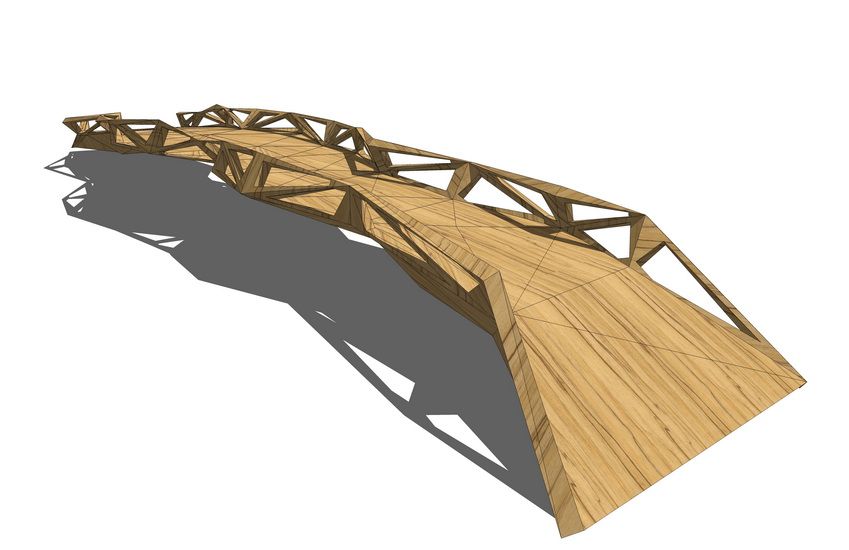 桁架概念建筑模型 结构框架施工 第5张