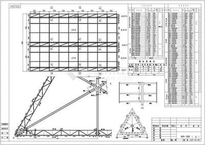 桁架结构平面图 钢结构钢结构停车场施工 第4张