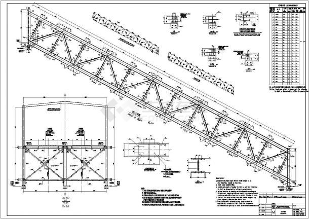 三角钢架结构图纸 钢结构网架设计 第4张