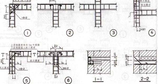 砖混结构圈梁锚固构造图