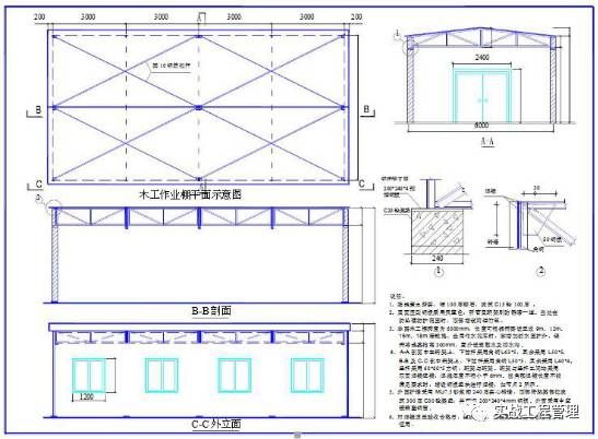 彩钢屋顶平面图 结构工业钢结构施工 第5张