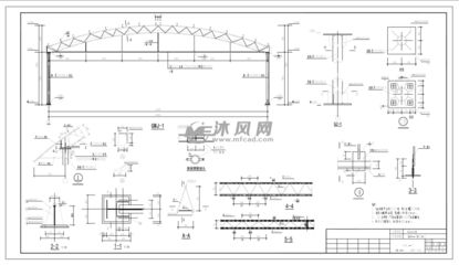 跨度27米弧形钢屋架图纸（梯形钢屋架设计图和钢结构材料选择指南27米跨度钢屋架图纸） 结构框架施工 第4张