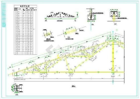 18m跨钢屋架平面图怎么看的 建筑方案施工 第2张