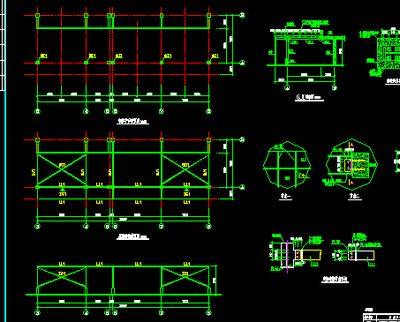 室内钢结构图纸