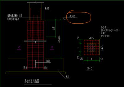 钢结构基础短柱配筋