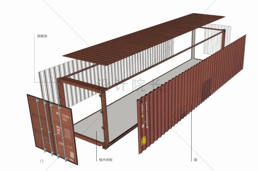集装箱框架图（与集装箱框架图相关的网站：集装箱框架设计规范） 钢结构门式钢架施工 第1张